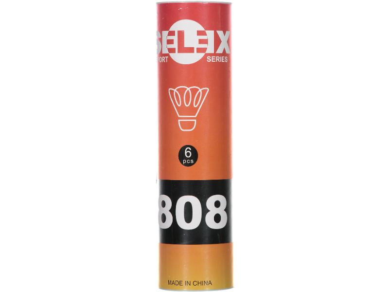 SELEX 808 Badminton Topu Plastik Mantar Başlıklı 6'lı
